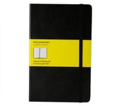 Moleskine Classic Notebook Large, Kvadreret, Hard Cover Sort