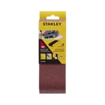 Stanley STA33066 3 Bandes Abrasifs mm65x410 Fil 60 pour Ponceuse A Ruban