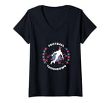 Womens Football Touchdown Tactics V-Neck T-Shirt