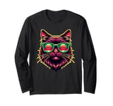 Retro Sunglasses York Chocolate Cat Long Sleeve T-Shirt