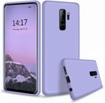 Compatible Avec Les Coque Samsung Galaxy S9 Plus Ultra Fine Liquide Silicone Gel Original Housse Etui Protecteur D'écran Anti Rayures Anti Choc Coquille Violet