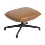 Muuto Doze ottoman swivel base Refine leather cognac-black