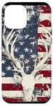 Coque pour iPhone 12 Pro Max Blanc Classique Tropical Buck Chasse Camouflage Drapeau Américain Téléphone