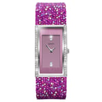 Seksy by Sekonda Ladies Pink Crystal Leather Strap Watch female