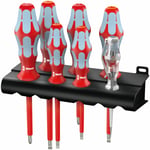 WERA Kraftform 6 Piece Stainless VDE Insulated PH & Slot Screwdriver Set, 022728