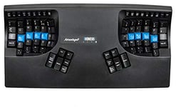 Kinesis KB600-UK Advantage2 Keyboard - Contoured Ergonomic UK Layout Keyboard Equipped with Cherry MX Brown Mechanical Key Switches and The SmartSet Programming Engine - Black