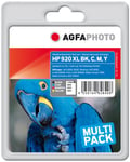 Compatible Avec Hp 920 Xl (c2n92ae) Agfa Photo Aphp920setxl Multipack Noir / Cyan / Magenta / Jaune