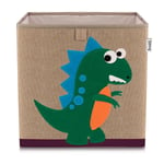 Boîte de rangement en tissu pour enfant "dinosaure vert foncé", compatible Ikea Kallax Lifeney Fackelmann