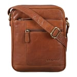 STILORD 'Diego' Sacoche Homme Cuir Petit Sac Bandoulière Vintage pour 9.7 Pouces iPad DIN A5 Tablette PC Sac Messager en Cuir véritable, Couleur:maraska - Marron