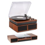 RP165 Record Player and Stereo Amplifier Speaker System with Bluetooth, Cherry