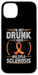 Coque pour iPhone 14 Plus Soutien de sensibilisation à la sclérose en plaques « I'm Not Drunk I Have MS MS »