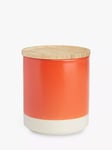 John Lewis Dipped Stoneware Kitchen Storage Jar with Bamboo Lid, 550ml