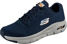 Skechers Homme Arch Fit Tennis-basket-basses, Marine, 43 EU