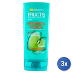 3x Garnier Hair Conditioner Fructis Regenerate Strength, 200 Ml