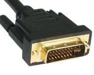 DVI to VGA Cable Connects PC Laptop to Monitor Screen GOLD Video SVGA Lead