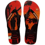 Havaianas Men Hype, Black/Black/Begonia Orange, 4.5/5