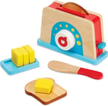 Melissa & Doug Wooden Bread & Butter Toaster Toy | Play Food | Pretend Play | 3