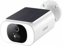 2K Camera Surveillance WiFi Exterieure sans Fil Solaire - IP66 Camera Exterieur sans Fil Batterie, Panneau Solaire Integree, Vision Nocturne Couleur,PIR Détection,Audio Bidirectionnel S1