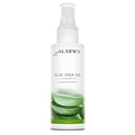 Aubrey Organics Gel d'aloe vera - 98% de jus de feuilles pur issu de l'agriculture biologique contrôlée - Vegan - Sans additifs synthétiques - Sans expérimentation animale - Véritable cosmétique