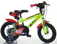 VÉLO VTT 412 12 JAUNE FLUO POUR LES ENFANTS DINO BIKES