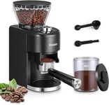 FOHERE Conical Burr Coffee Grinder Electric, Coffee Bean Grinder with 35 Precise Grind Setting, Adjustable Burr Grinders, Anti-static Burr Coffee Grinder for Espresso, Drip Coffee, French Press, Black