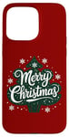 Coque pour iPhone 15 Pro Max Arbre vert festif joyeux Noël vacances d'hiver joie