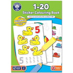 Orchard Toys 1-20 Sticker Colouring Sticker Book, Educational Colouring Book, Trace and Write Numbers 1-20, For Kids Age 4 Years +