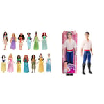 Mattel Disney Princess Toys, 13 Princess Fashion Dolls with Sparkling Clothing and Accessories & Disney Princess Toys, Posable Prince Eric Fashion Doll in Signature Look