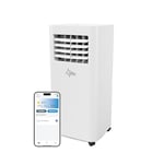 SUNTEC Climatiseur mobile Comfort 7.0 Eco R290 APP - Avec commande Smart App - Déshumidificateur pour pièces jusqu'à 25 m² - Refroidissement mobile dans l'appartement & le bureau