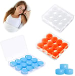 18 Pairs Ear Plugs for Sleep, Silicone Ear Plugs, Noise Cancelling Ear Plugs, E