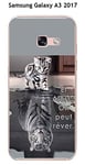 Onozo Coque Samsung Galaxy A3 2017 Design Chat Tigre Blanc Et Alors !