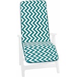 Coussin de Chaise de jardin Pliant Douce Housse de Place Chaise longue Motif à rayures en zigzag - Vert