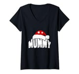 Womens Family Christmas Personalised Matching Gift Mummy V-Neck T-Shirt