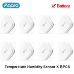 Aqara-Capteur de température intelligent,pression atmosphérique,humidité,environnement,Zigbee,télécommande pour Xiaomi Mi Home Homekit - Type 8 pcs