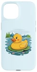 iPhone 15 Cute Yellow Rubber Ducky Little Bath Toy Duck Case