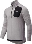 New Balance Mens Impact Run Grid Back Half Zip Top