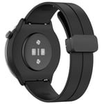 Klokkebånd magnetisk spenne silikon Sort 22 mm Samsung Galaxy Watch 3 45 mm/Gear S3 Classic, Frontier, Huawei Watch Buds/GT Runner/GT2 Pro, Xiaomi Watch S1 Pro, Garmin Forerunner 255/Vivoactive 4