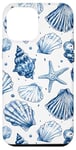 iPhone 12 Pro Max Blue Seashell Coastal Summer, Starfish, Women Case