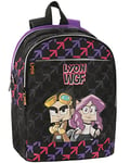 LYON GAMER 67002, Sac à dos organisé pour enfants et garçons, noir/violet, taille unique, noir/lilas, Taglia unica, Décontracté