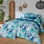 Parure de lit percale de coton MOOREA PACIFIC bleu cobalt 140x200 cm 140x200 cm