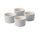 Royal Doulton Gordon Ramsay Maze 1054426 Ramekin Set of 4 Light Grey, Porcelain, 10cm