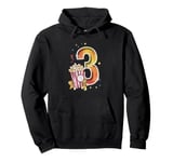 Third Birthday Movie Magic Number Three Popcorn Pullover Hoodie