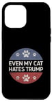Coque pour iPhone 15 Plus Even My Cat Hates Trump Chemise anti-républicains Pro Biden