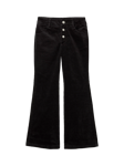 Benetton Kids' Smooth Velvet Flared Trousers, Black