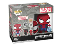 Coffret Marvel - Pop! Spider-Man + Keychain Deadpool + Mystery - Funko