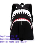 USB Charging Shark Laptop Backpack Night Luminous Rucksack Bag School Bags