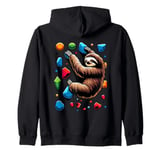 Sloth Wall Climbing Boulderer Climb Rock Climber Bouldering Zip Hoodie