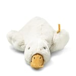 Steiff Gilda Soft Cuddly Friends Oie de la Ferme, 47 cm, Blanc, Peluche Moelleuse, pour Jouer et se blottir, en Peluche Douce pour Une Peau Douce de bébé, Lavable en Machine