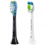 Electric Toothbrush Heads Philips DiamondClean + Plaque Defense Black, 2 pieces