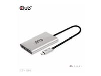 Club 3D - Video Adapter - 24 Pin Usb-C (Hann) Til Displayport (Hunn) - Thunderbolt 3 / Displayport 1.4 - 23.5 Cm - 8K 60Hz Støtte